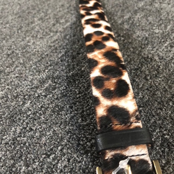 Brand new !!! Leapord calf skin belt main image 4